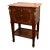 Inlaid Wood Nightstand Vintage Italian 3 Drawer Marble Accent Chest Brass Ormolu 80s For Sale