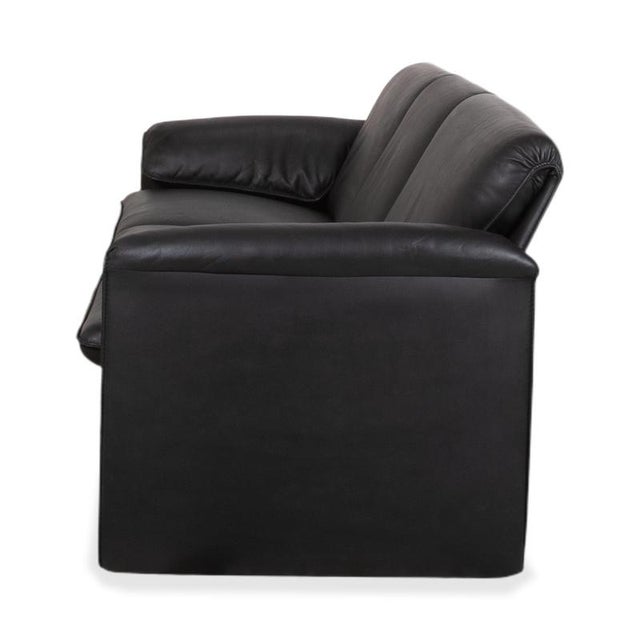Leather Three-Seater Black Bora Sofa from Leolux For Sale - Image 11 of 12