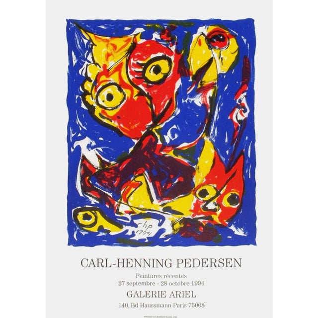 Carl-Henning PEDERSEN ARIEL Gallery 1994 original lithograph poster on matt poster paper signed in the plate 26.0 x 18.1...
