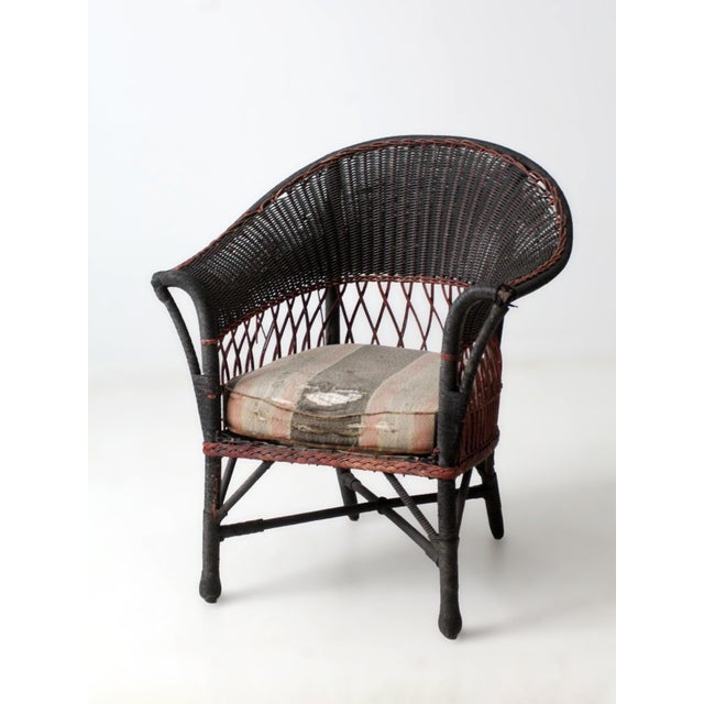 Early 20th Century American Wicker Sofa and Chair Set For Sale - Image 9 of 18