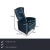 The JR 3290 armchair by Jori is upholstered in dark blue leather and stands on tapered metal feet. It is characterized by...