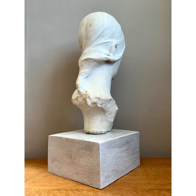 Vintage Carved Marble Head Sculpture For Sale - Image 11 of 18