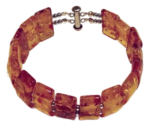 Modern Bright Golden Baltic Amber Bracelet