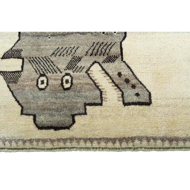 Hand-Knotted Gabbeh Nomadic Rug For Sale - Image 6 of 11