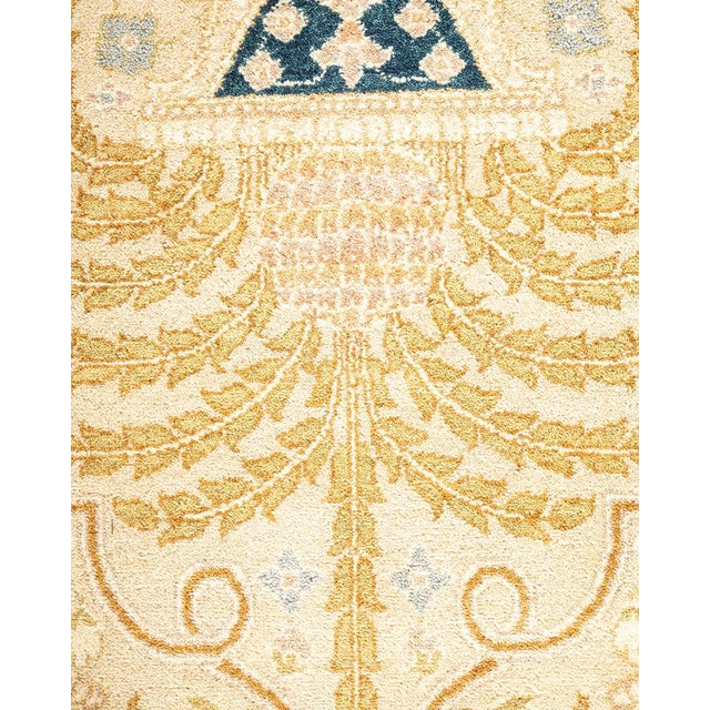 Traditional Mogul, One-of-a-Kind Hand-Knotted Area Rug in Ivory, 10' 2" x 14' 5" For Sale - Image 3 of 8