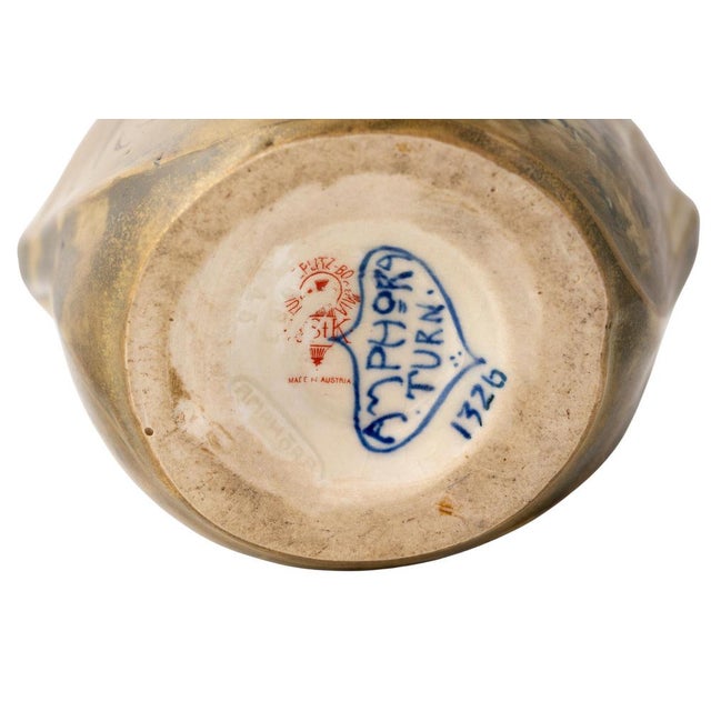 Ceramic Gilted and Hand-Painted Vases attributed to Nikolaus Kannhäuser, 1898, Set of 2 For Sale - Image 7 of 14