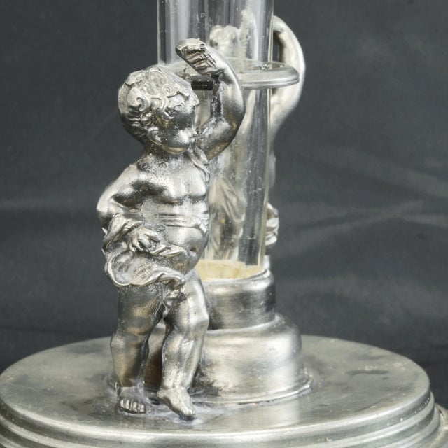 Metal Vintage Viners Sheffield Pewter Epergne With Children For Sale - Image 7 of 11