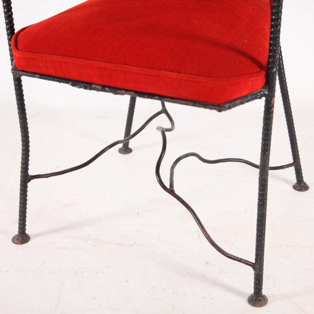 1980s Vintage Hippocampus Armchair in Iron, 1980s For Sale - Image 5 of 14