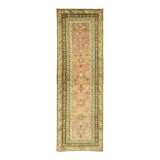 Vintage Turkish Oushak Hand Knotted Runner, 3'2" X 9'6" For Sale