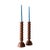 "Albert" Hand Turned Black Walnut Candle Holders by Lostine, Set of 2 For Sale
