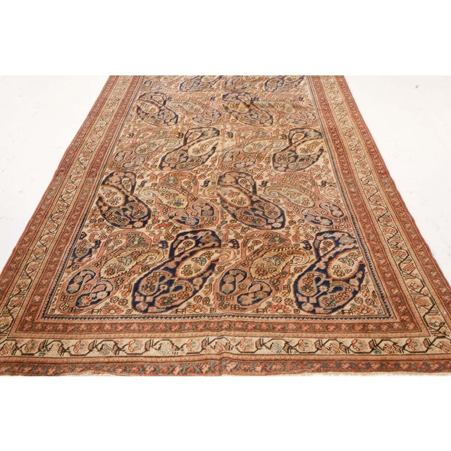 Brown Authentic Persian Malyer Handwoven Wool Rug For Sale - Image 8 of 8