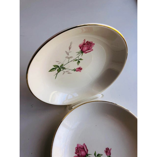 Midcentury Pink Rose Bowls- Set of 2 For Sale - Image 4 of 5