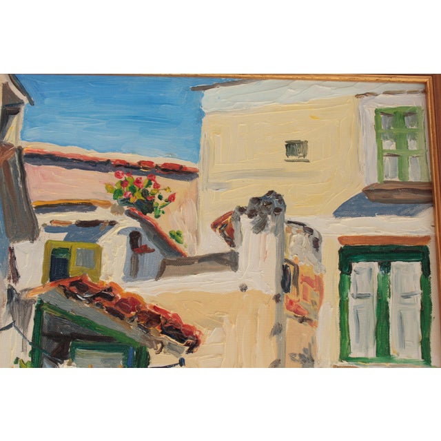 Oil on canvas, framed, signed. Painted in 1965 in the Minori area of ​​Italy. Image size: 50.5 cm x 30.5 cm Frame size: 55...