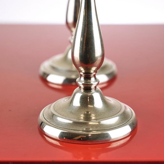 800 Silver Candleholders from Greggio, Set of 2 For Sale - Image 5 of 8