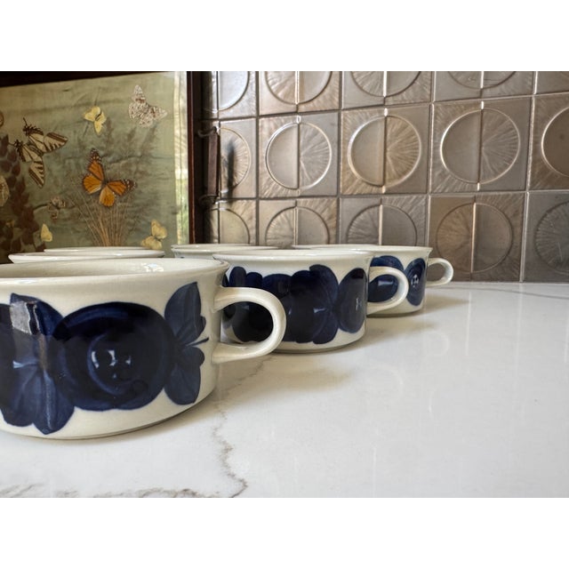 1960s Vintage Finland Arabia Coffee Cups- Set of 8 For Sale - Image 5 of 9