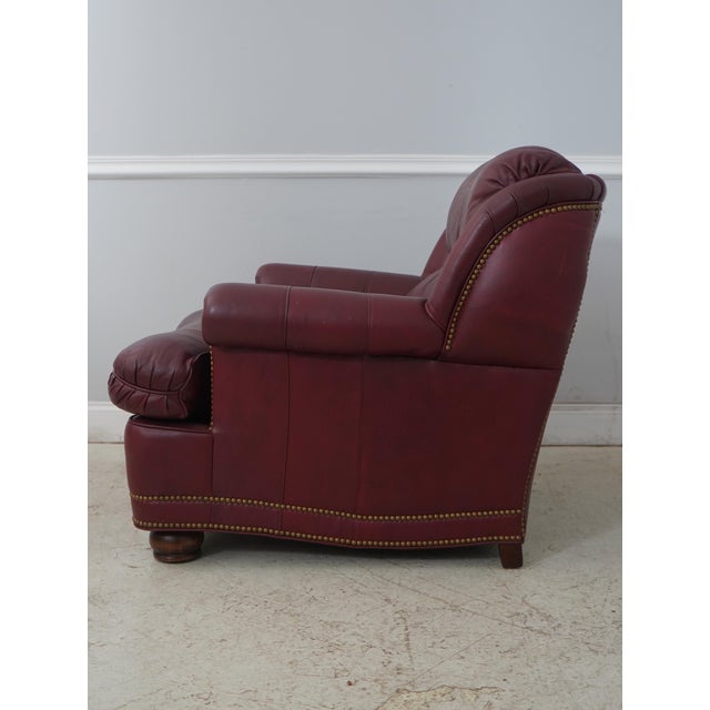 Traditional Hancock & Moore Leather Chair & Ottoman For Sale - Image 3 of 18