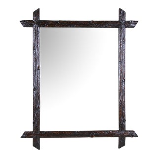 Hand-Carved Wall Mirror, Austria, 1880s For Sale