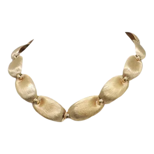 Vintage 1950s Signed Napier Book Piece Goldtone Collar Necklace