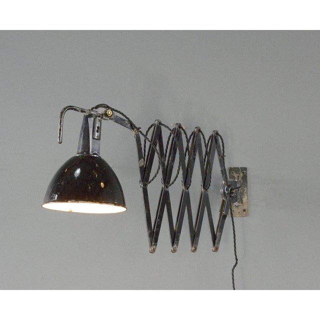 Paint Large Scissor Lamp by Wilhelm Bader, 1920s For Sale - Image 7 of 14