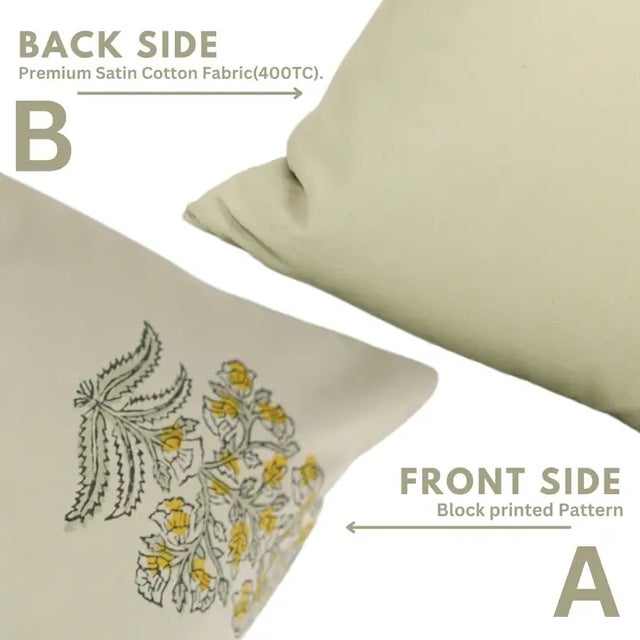 Fabdivine Decorative Block Print Cushion Cover 14x36 Inch Cotton Satin-Sikandar For Sale - Image 4 of 5