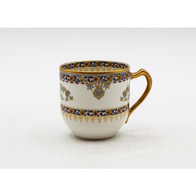 White Late 19th Century Set of 4 Demitasse Cups & Saucers From Limoges, France For Sale - Image 8 of 10