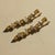 Metal Modern Geometric Citrine Drop Earrings, Silver, Gold, Pair For Sale - Image 7 of 8
