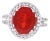 4.75 Carat Fire Opal Diamond Cocktail White Gold Ring, Size 6.5 For Sale
