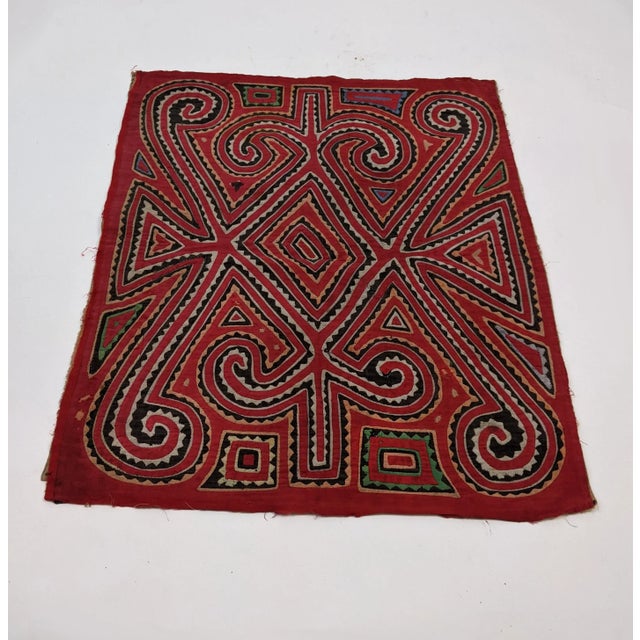 Vintage Spanish Red Mola Cloth For Sale - Image 4 of 4