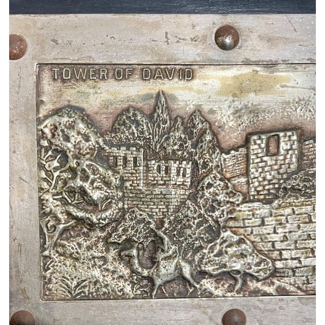 Wood Vintage Jerusalem Sculpture Wall Plaque 1930's Palestine Israeli Bezalel School, c.1930's For Sale - Image 7 of 10