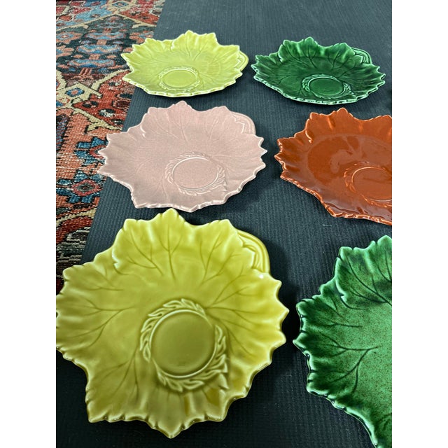1940s Vintage Steubenville Woodfield Collection Leaf Plates-Set of 8 For Sale In Houston - Image 6 of 11
