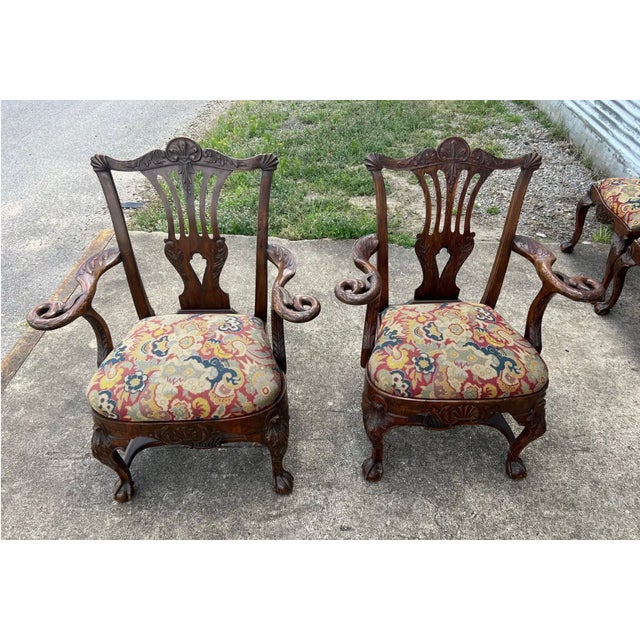 19th Century 12 Irish 19th Century Georgian Dining Chairs With Labels For Sale - Image 5 of 12