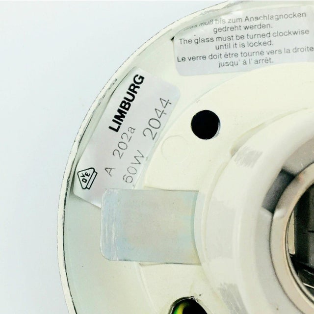 1970s Mid-Century Modern Amber Bubble Glass Flush Mounts by Helena Tynell for Limburg - a Pair For Sale - Image 10 of 10