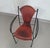 24 chairs in leather and solid wrought iron / very heavy