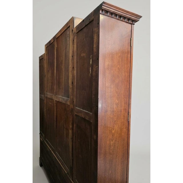 George III Mahogany Break Front Cabinet Late 18th Century For Sale - Image 4 of 5