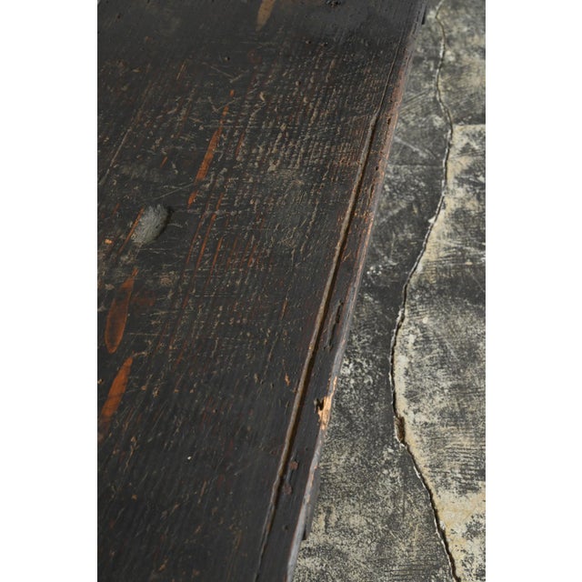 Antique Japanese Cedar Writing Desk / Meiji-Taisho Era / Soot-Darkened Table For Sale - Image 16 of 18