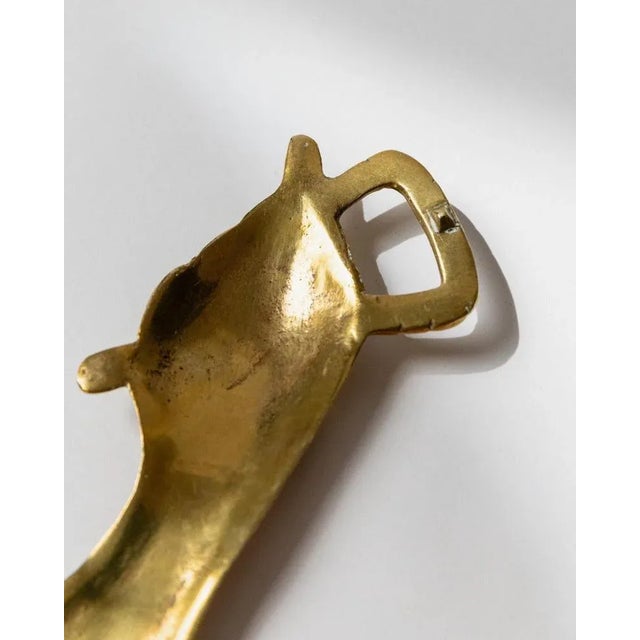 Brown Vintage Brass Hand and Sleeve Bottle Opener from CEG, Italy, 1950s For Sale - Image 8 of 11