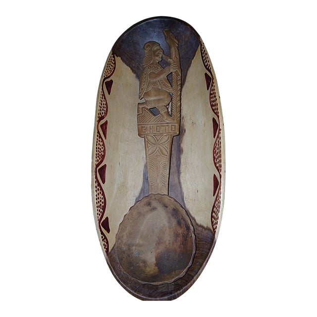 Decorative Bowl and Spoon For Sale