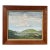 Vintage Primitive Impressionist Farm Landscape Oil Painting in Wood Frame For Sale