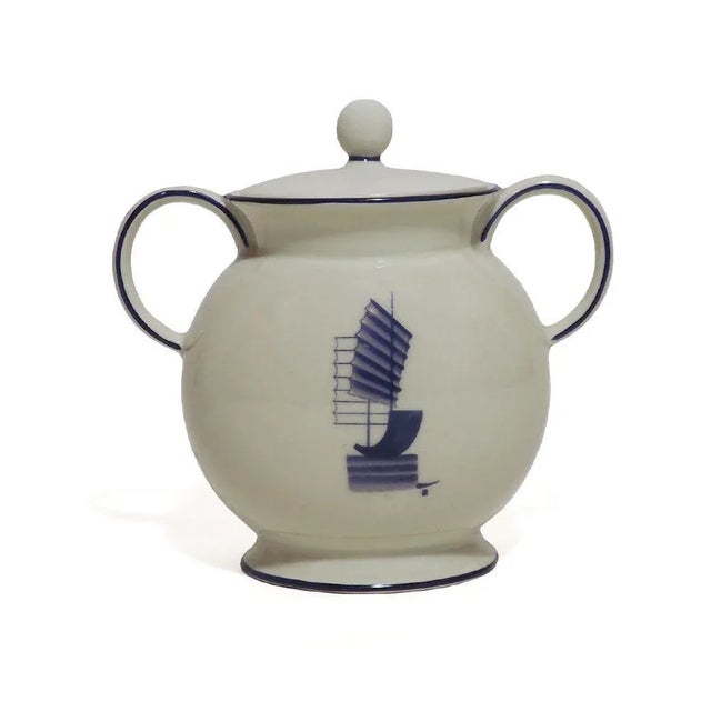 Hand-Painted Porcelain Coffee Service by Guido Andlovitz for Verbano Laveno, 1930s, Set of 27 For Sale - Image 6 of 11