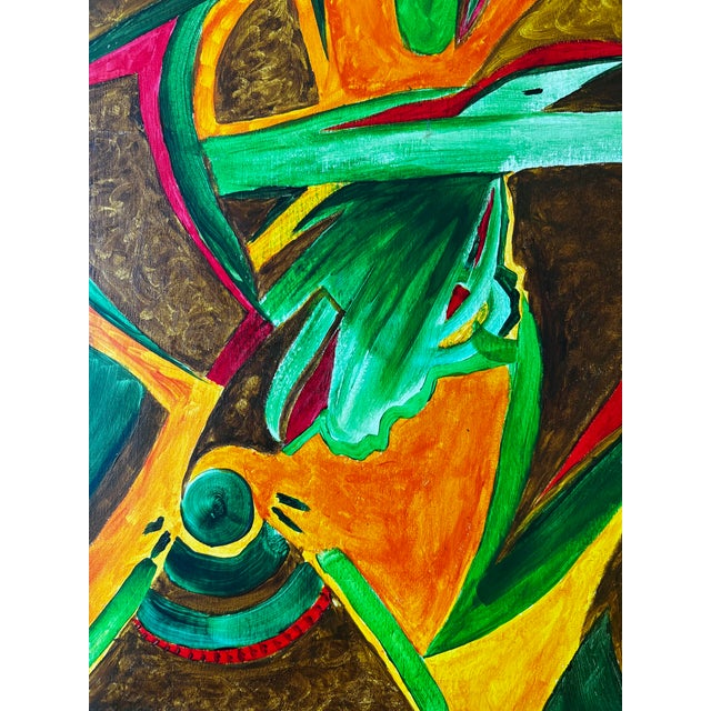 Abstract "Birds of Paradise", Acrylic on Canvas Painting, 2023 For Sale - Image 3 of 3