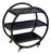 Art Deco Circular Three-Tiered Drinks Cart of Ebonized Wood From Italy For Sale