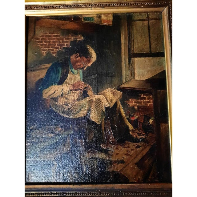 Realism Paul Gustave Fischer (Danish, 1860–1934) Original Oil Painting, "The Shoemaker", 1902 For Sale - Image 3 of 5