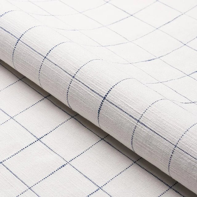 Contemporary Sample - Schumacher Marietta Fabric in Navy For Sale - Image 3 of 4