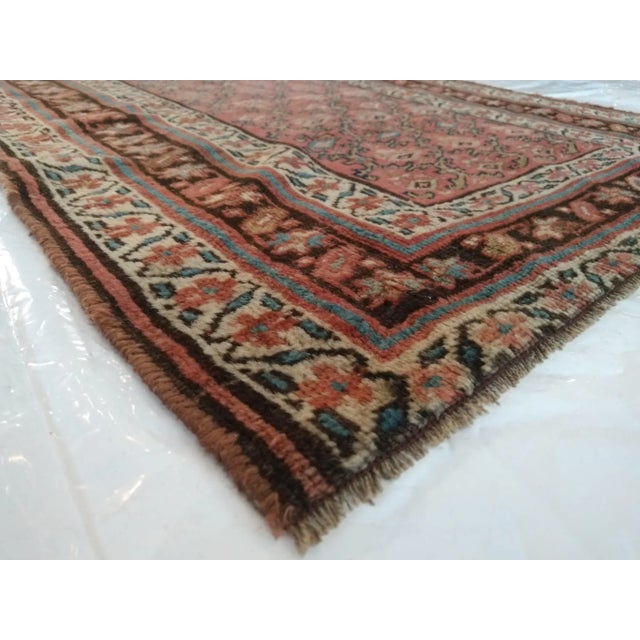 1900 - 1909 1900's Antique Halvayi Bijar Runner, 3' X 14' For Sale - Image 5 of 6