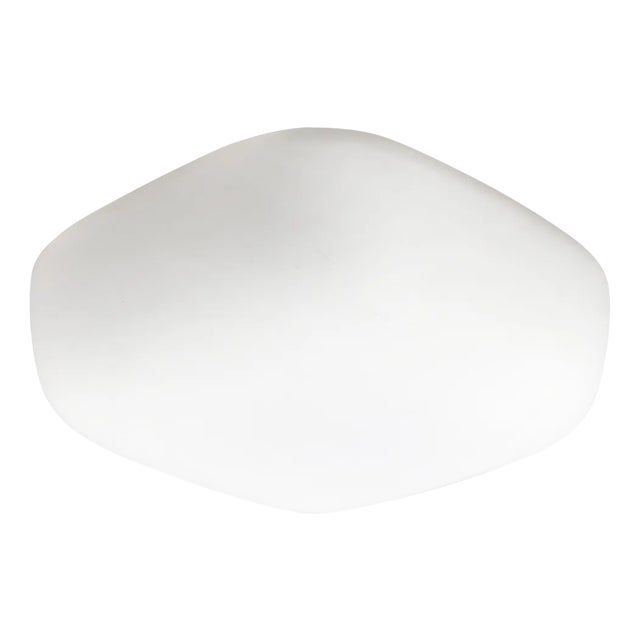 White Matte Opaline Glass Ceiling Lamp by Bega Limburg For Sale