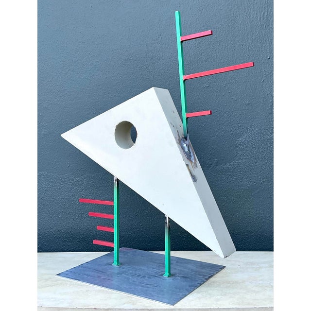 Vintage PostModern Abstract Geometric Sculpture For Sale - Image 12 of 12