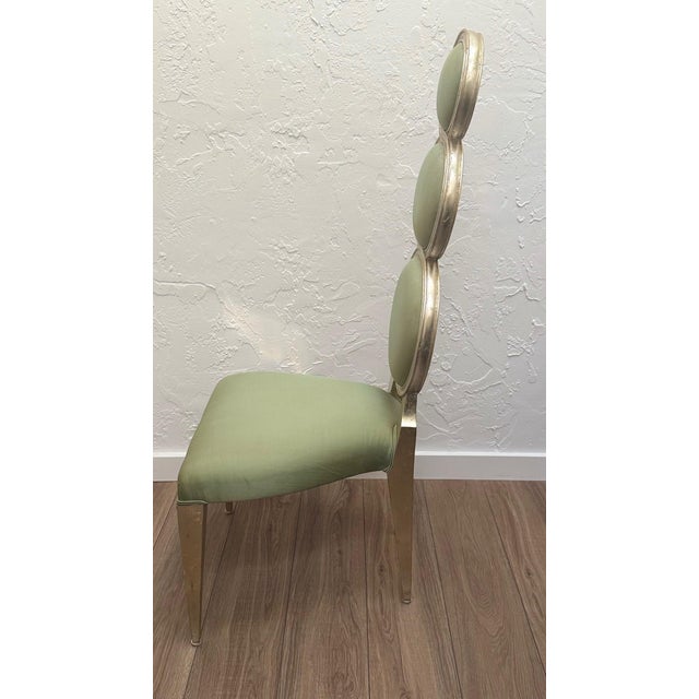 1980s 1980s Christopher Guy Style High-Back Couture Chair — Frances Elkins Inspired Triple Loop Design For Sale - Image 5 of 15