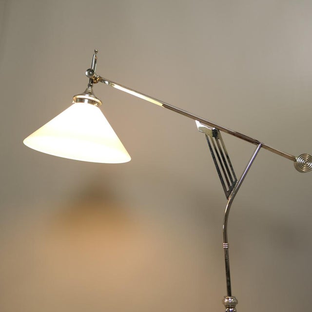 Metal Art Deco Adjustable Floor Lamp from Wiener Werkstätte, 1920s For Sale - Image 7 of 11