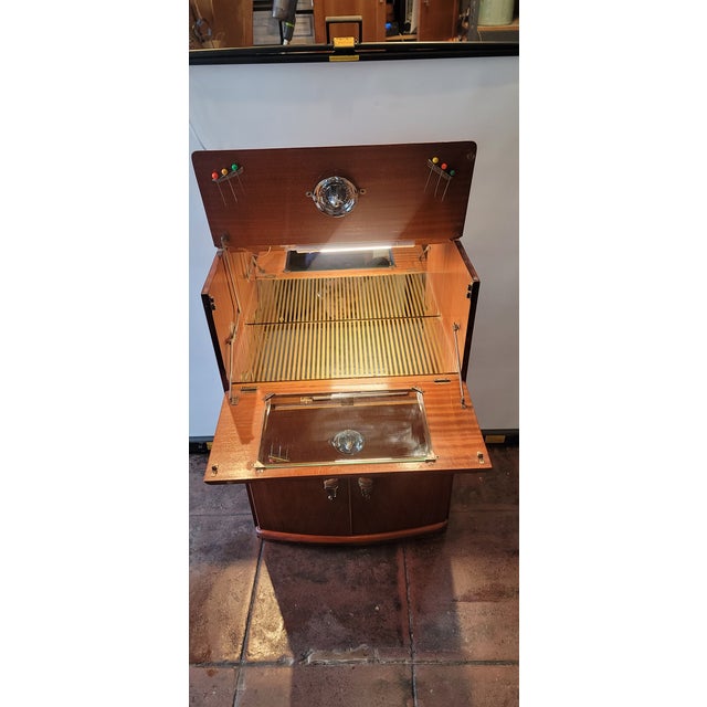 Art Deco Cocktail Bar Cellarette Dry Bar For Sale In San Diego - Image 6 of 7