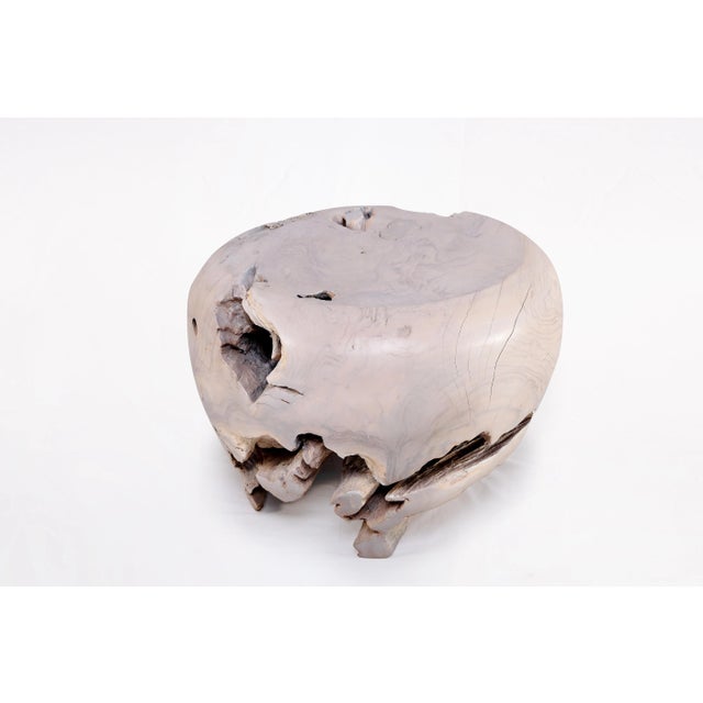 Inspired by the beauty of natural root form, this organic teak accent side table is handcrafted from one piece of salvaged...
